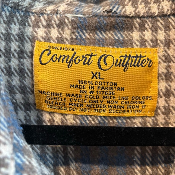 Plaid Button Down Shirt - Blue and White - Picture 4 of 4